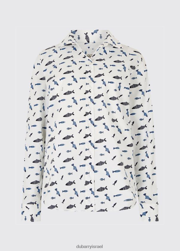 Dubarry נשים חולצה מודפסת של פריחת הדובדבן הַלבָּשָׁה לבן 62HPJ158