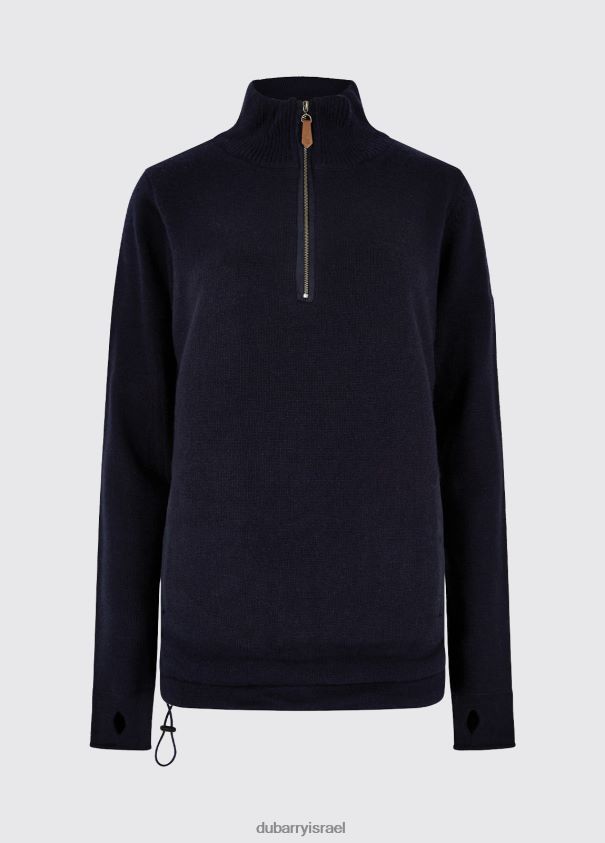 Dubarry נשים סוודר עם צווארון רוכסן של מוריסי הַלבָּשָׁה חיל הים 62HPJ221