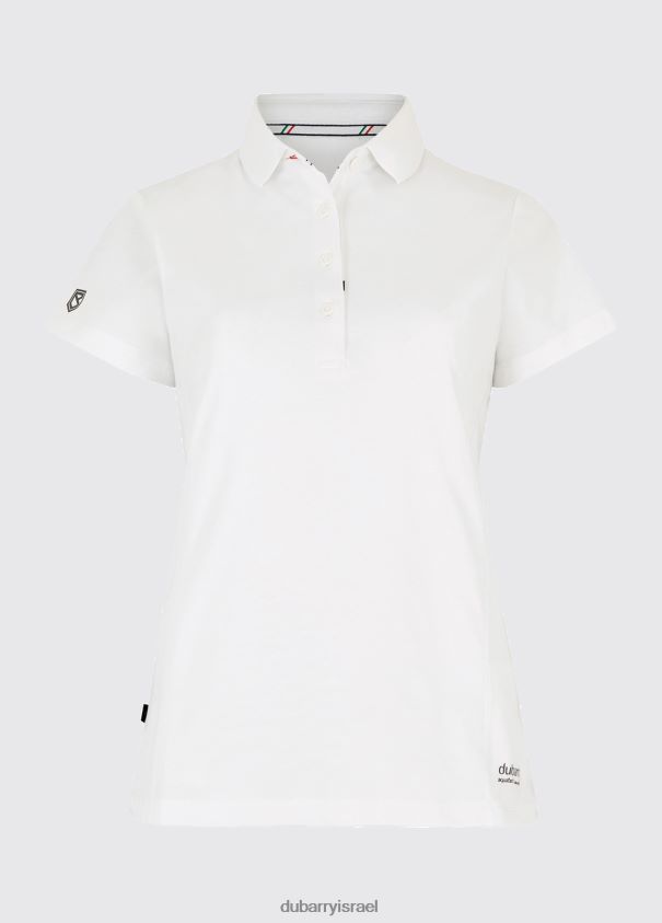 Dubarry נשים פולו עם שרוולים קצרים של מרטיניק הַלבָּשָׁה לבן 62HPJ293