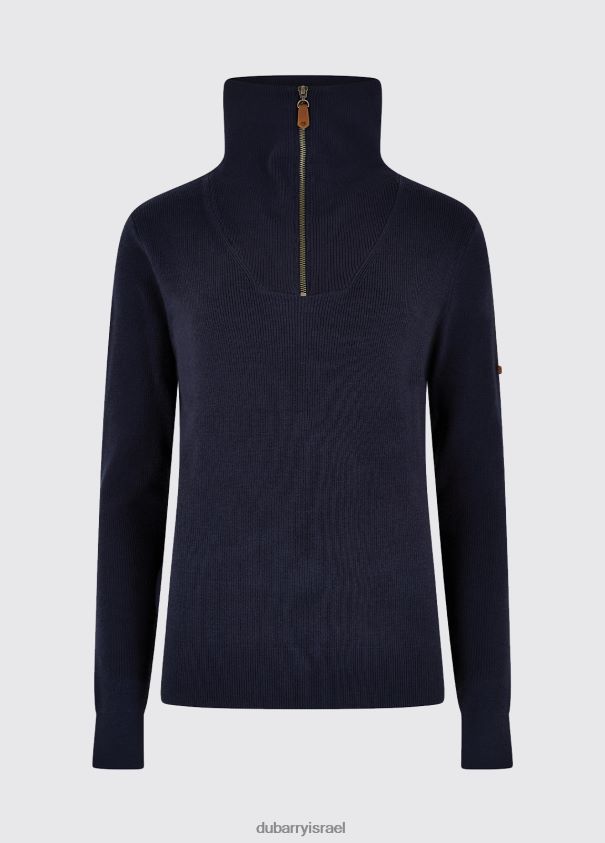 Dubarry נשים סוודר קילברי עם צווארון רוכסן הַלבָּשָׁה חיל הים 62HPJ535