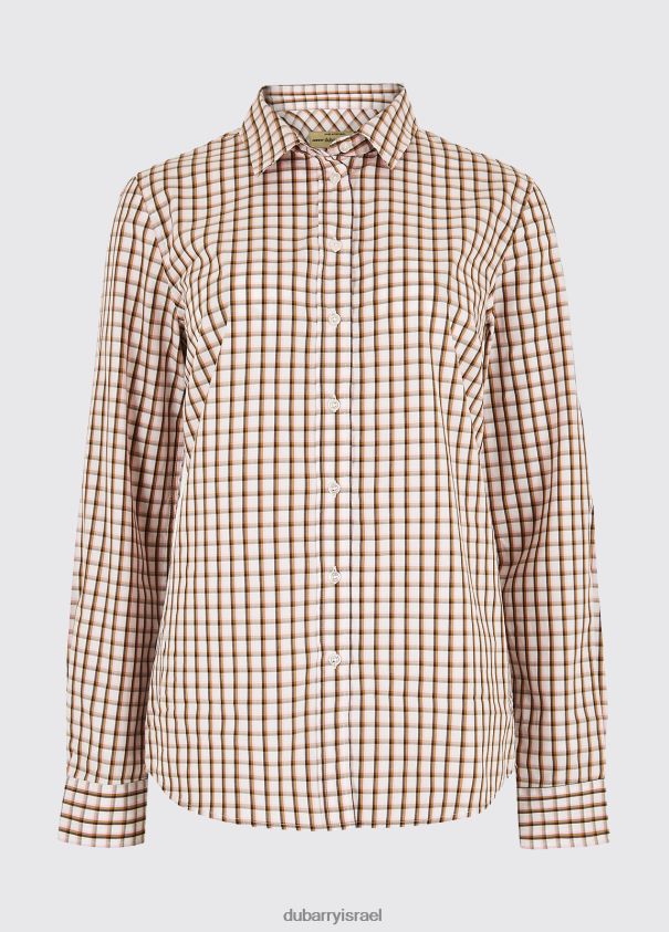 Dubarry נשים חולצה משובצת גיליפלור הַלבָּשָׁה זית מולטי 62HPJ772