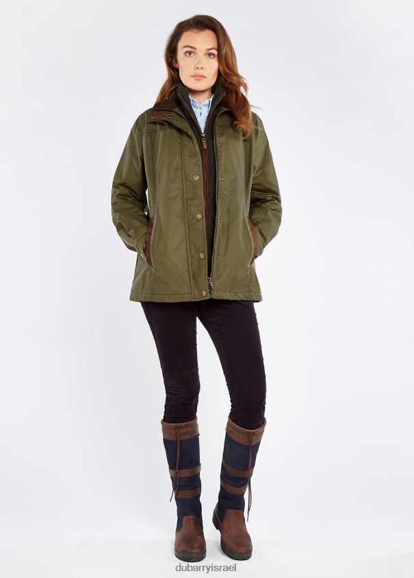 Dubarry נשים ז'קט בשעווה של Mountrath הַלבָּשָׁה ירוק כהה 62HPJ497