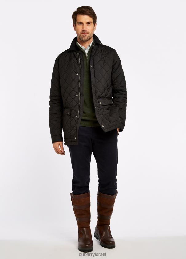 Dubarry גברים ז'קט קווילט של adare הַלבָּשָׁה שָׁחוֹר 62HPJ1111