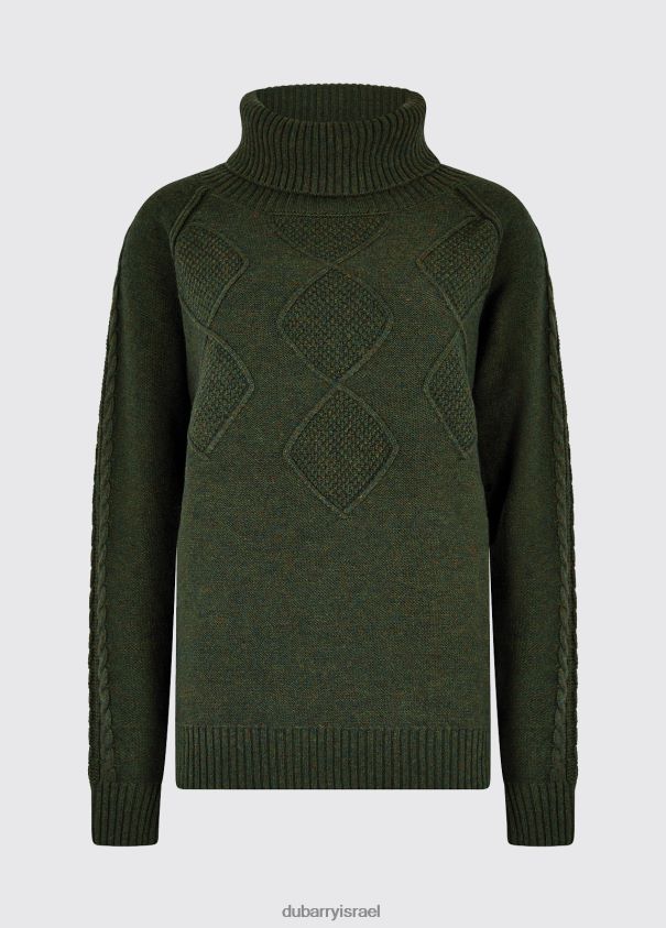 Dubarry נשים סוודר עם צווארון גליל שמנמן של belleek הַלבָּשָׁה זית 62HPJ237