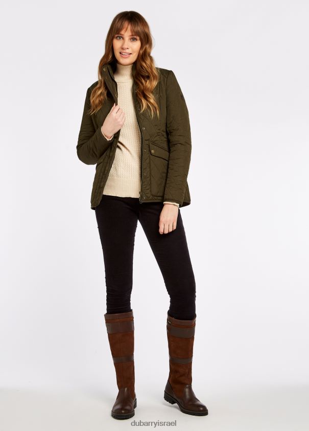 Dubarry נשים מעיל קווילט של bettystown הַלבָּשָׁה זית 62HPJ543