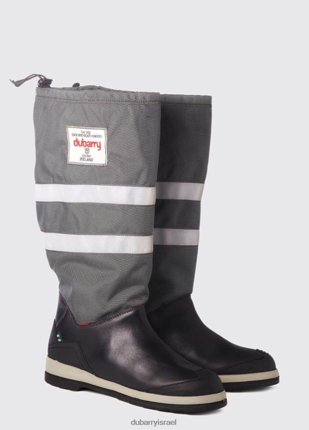 Dubarry נשים מגף שייט crosshaven הַנעָלָה אפור/גב 62HPJ58